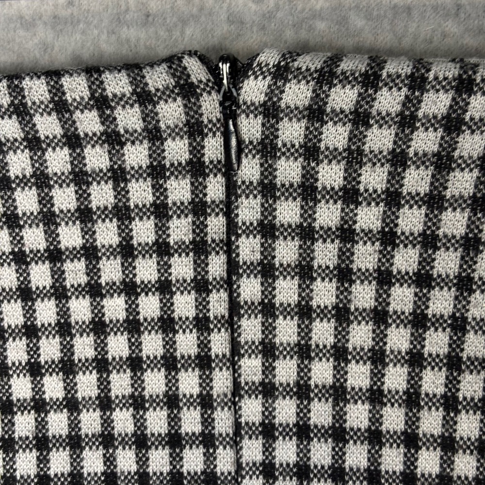 Full Tilt Women's Small Mini Skirt Black White Gingham Check Stretch Double Slit - Picture 4 of 9